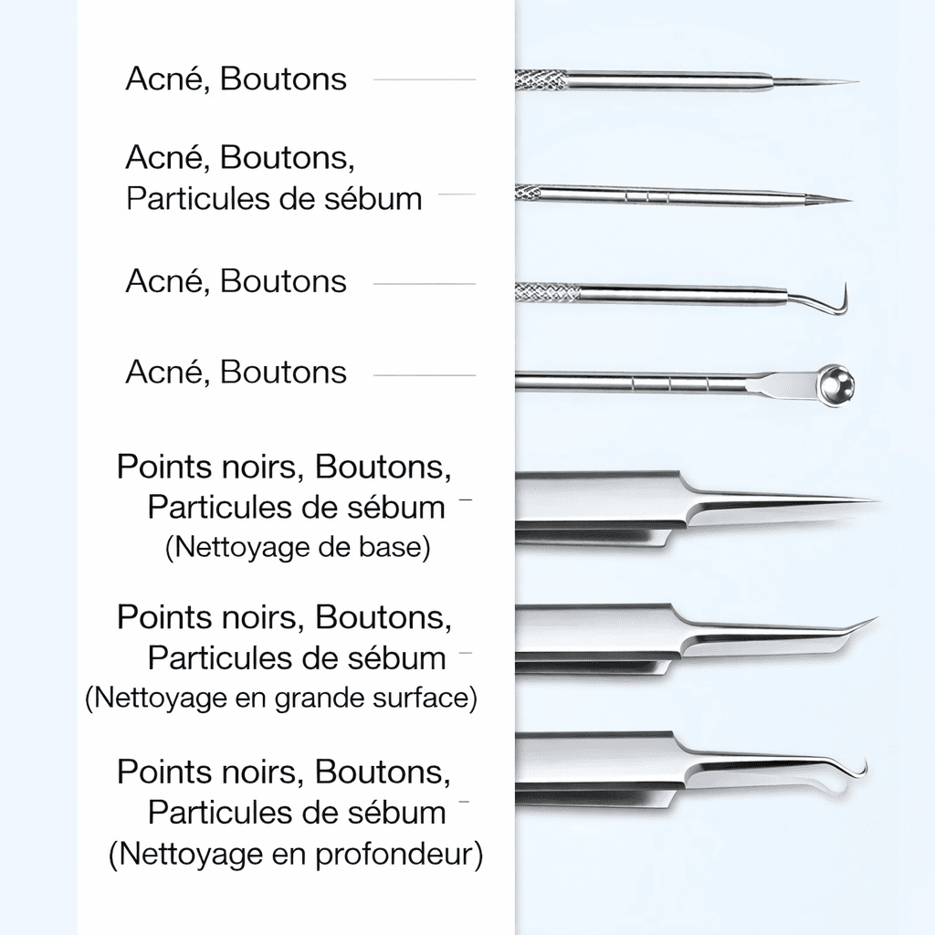 Nettoyage profond du visage | Acier médical inoxydable  | Zéro dommage aux pores
