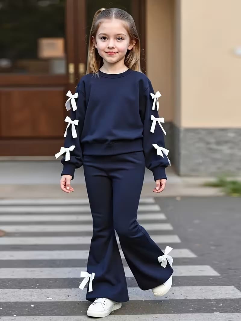 Ensemble Fille Hiver Tendance – Deux Pièces Chaud et Moderne