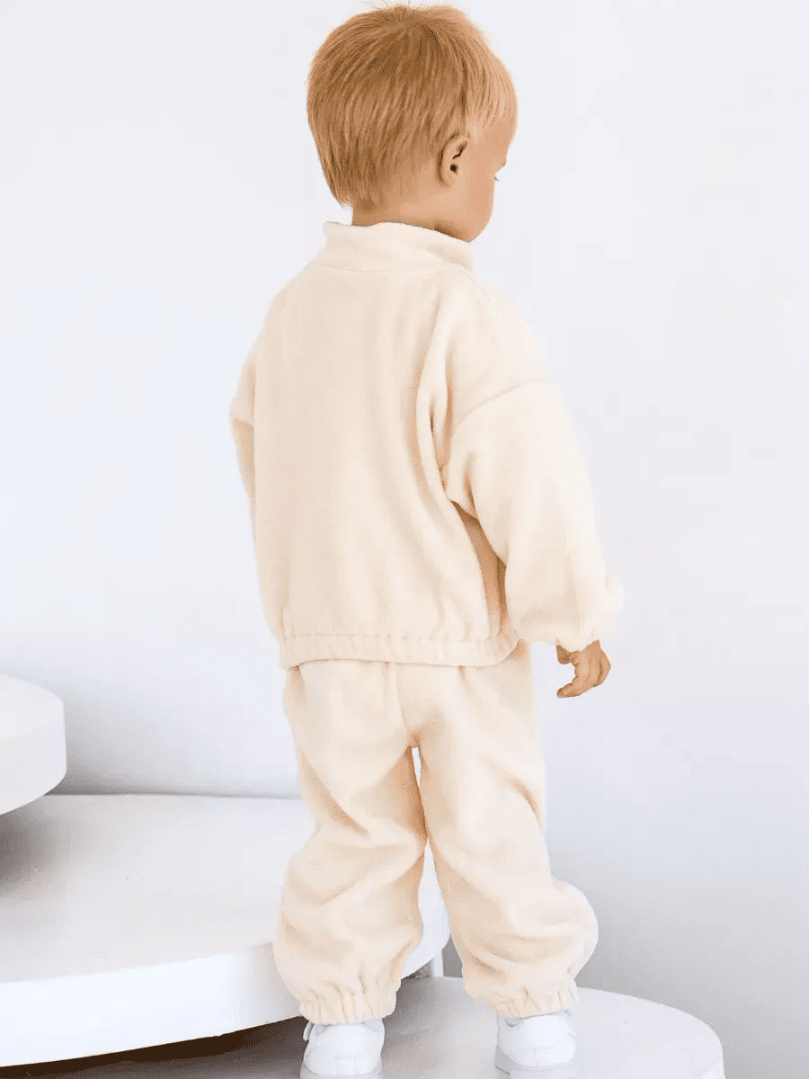 Ensemble deux pièces chaud avec doublure en fourrure