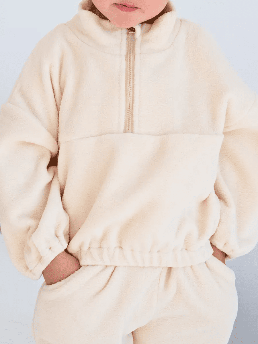 Ensemble deux pièces chaud avec doublure en fourrure