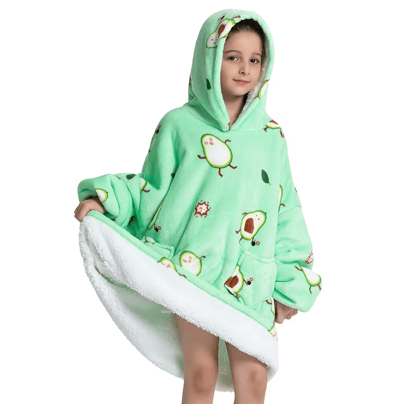 Hoodie couverture portable oversize mignon pour enfants