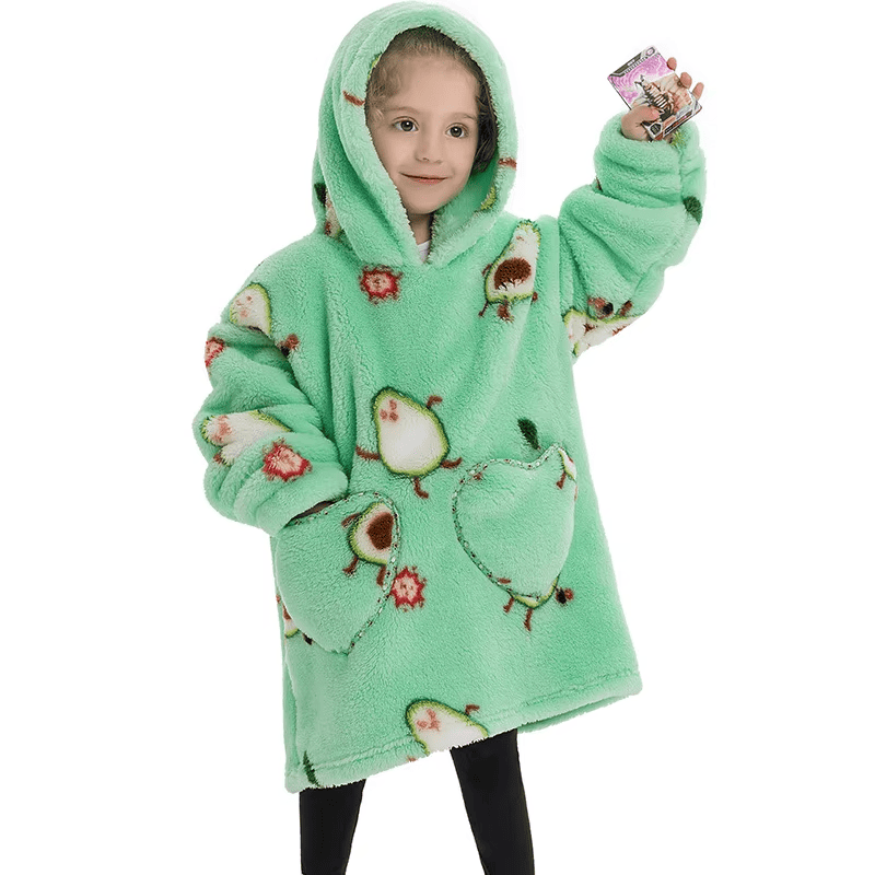Hoodie couverture portable oversize mignon pour enfants
