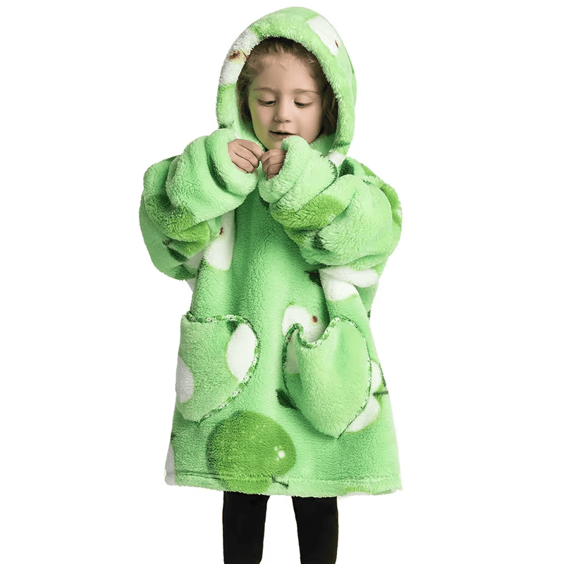 Hoodie couverture portable oversize mignon pour enfants